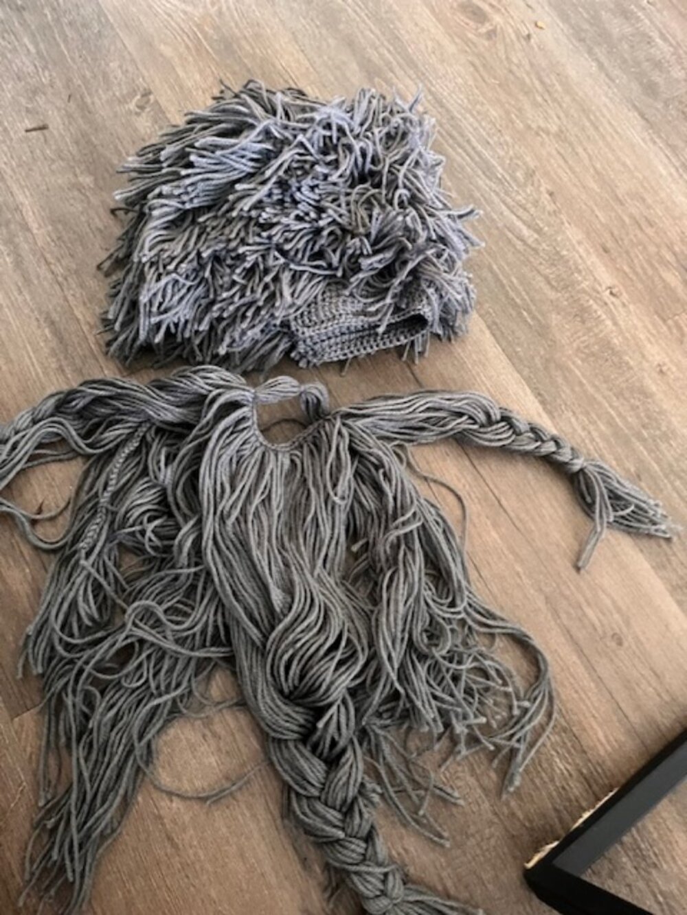 COS PLAY YARN CAP WIG W/ ADDITIONAL PIECE WITH BRAIDS